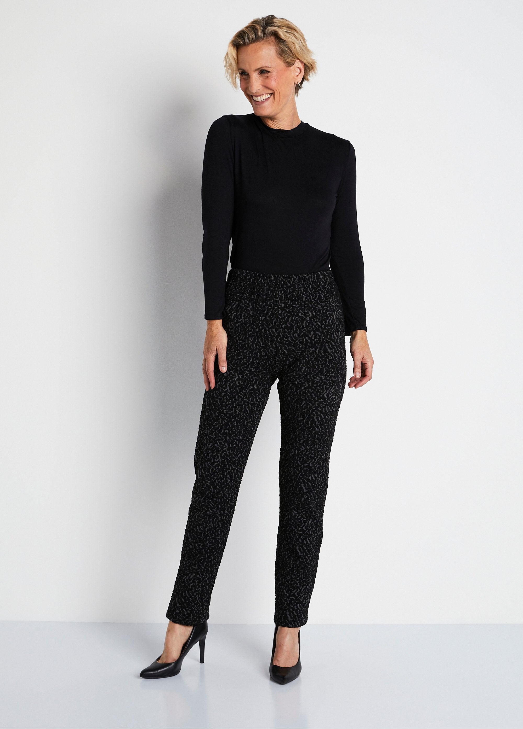 Plain_or_two-tone_stretchy_elasticated_waist_leggings_Gray_and_black_SF1_slim