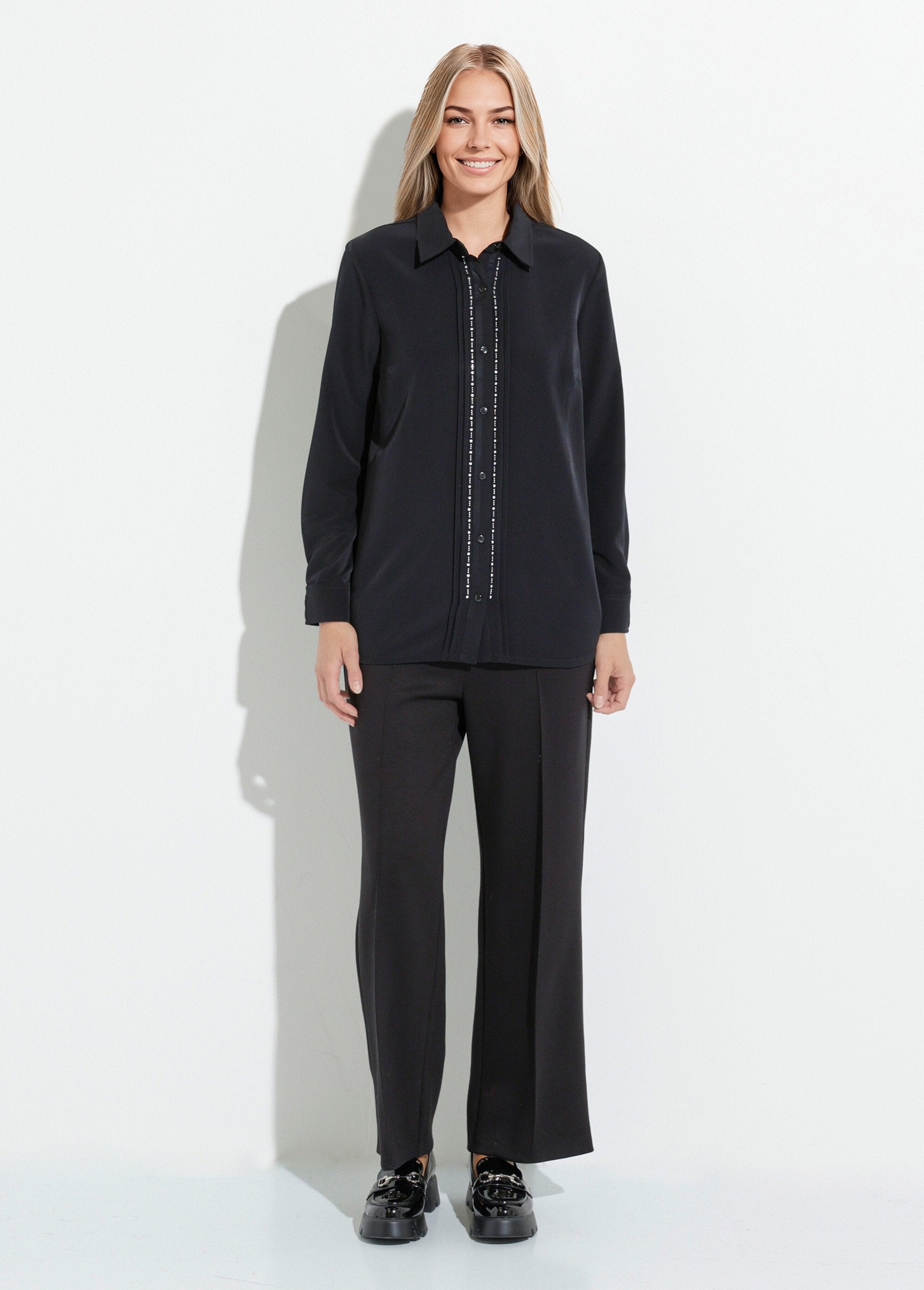 Plain_buttoned_long_rhinestone_blouse_with_shirt_collar_Black_SF1_slim