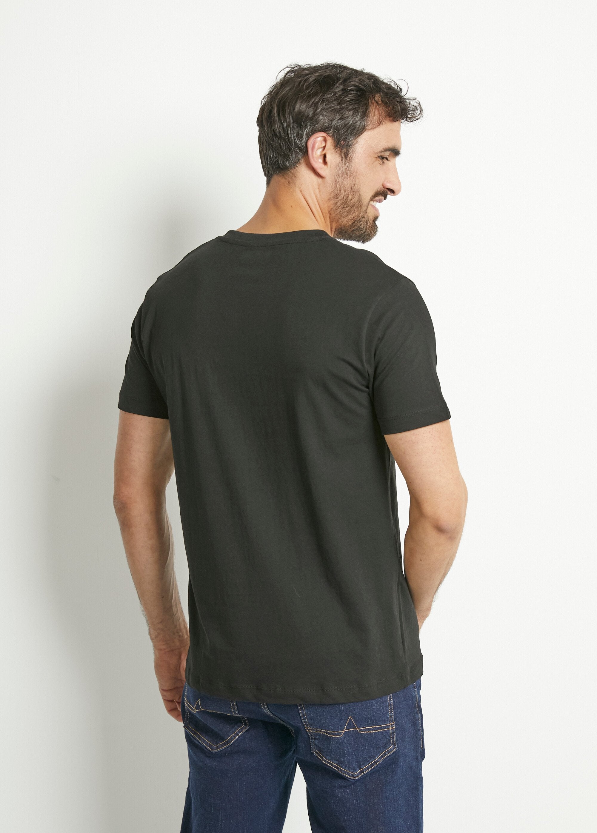 Pack_of_2_V-neck_logo_T-shirts,_light_Black_lot_2_DO1_slim