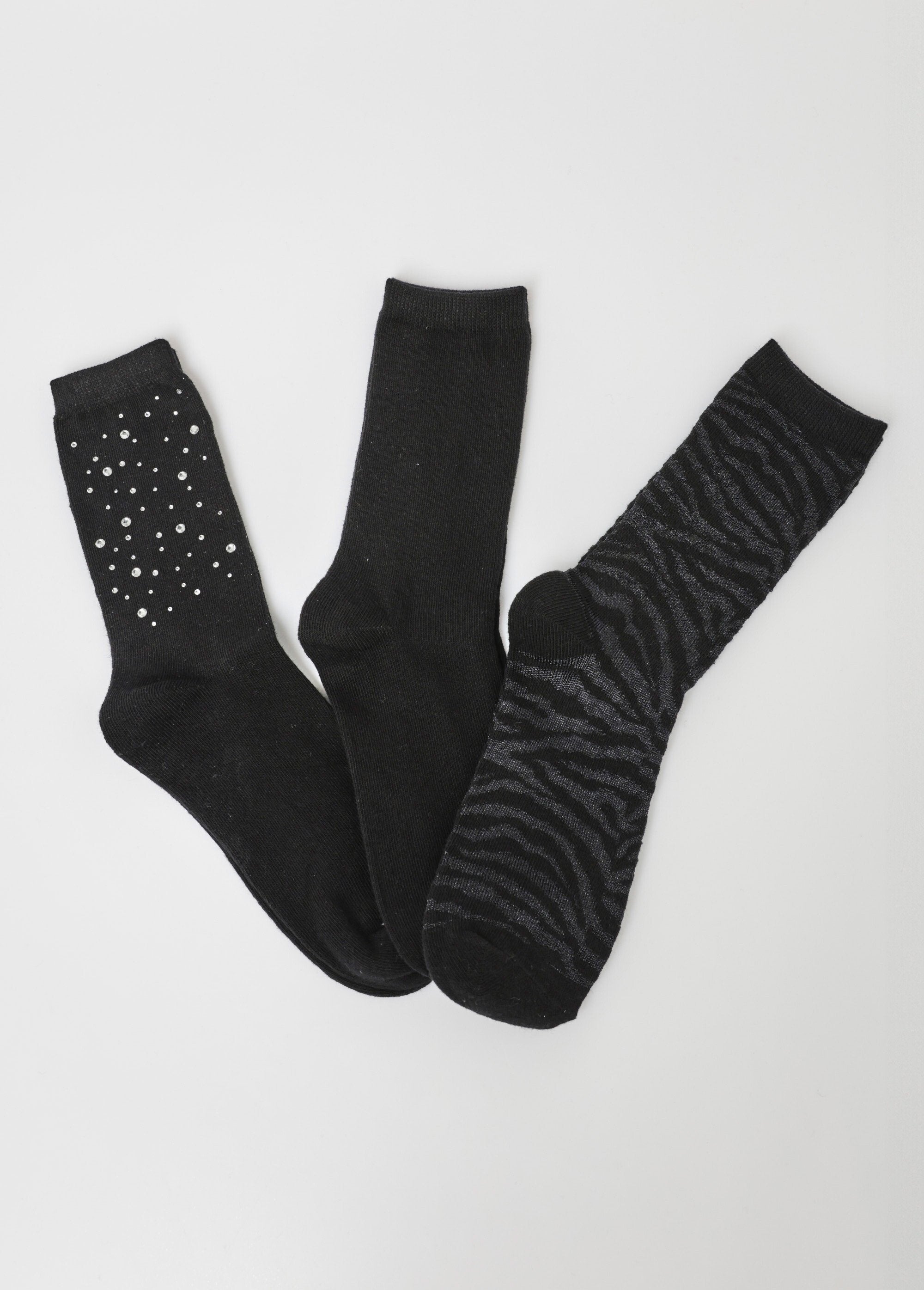 Set_of_3_socks_with_rhinestone_patterns_Black_and_zebra_FA1_slim