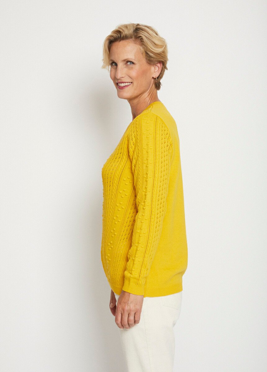 Round_neck_openwork_knit_sweater_and_balls_Honey_DR1_slim