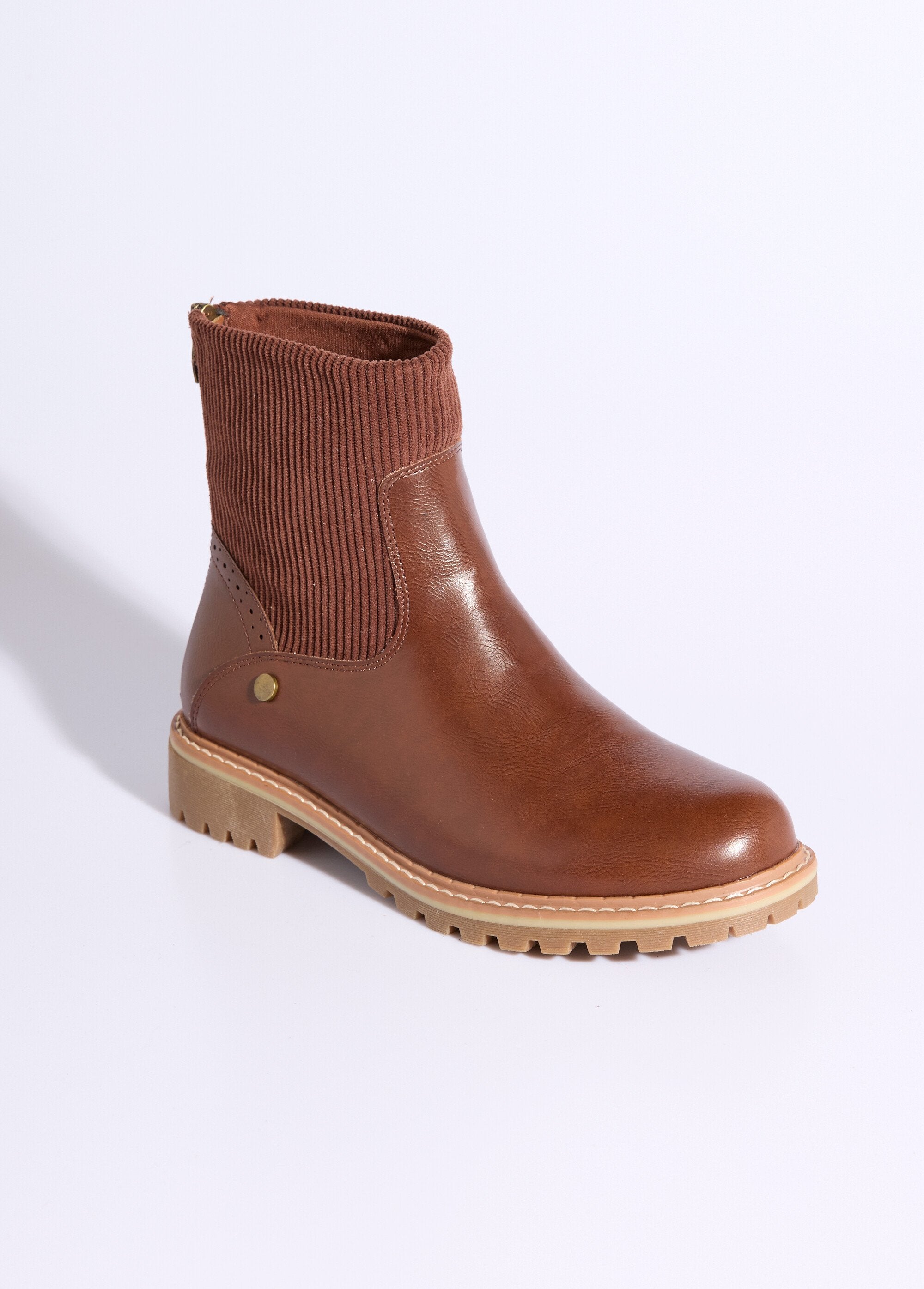 Boots_camarguaises_empiècement_velours_Camel_FA1_slim
