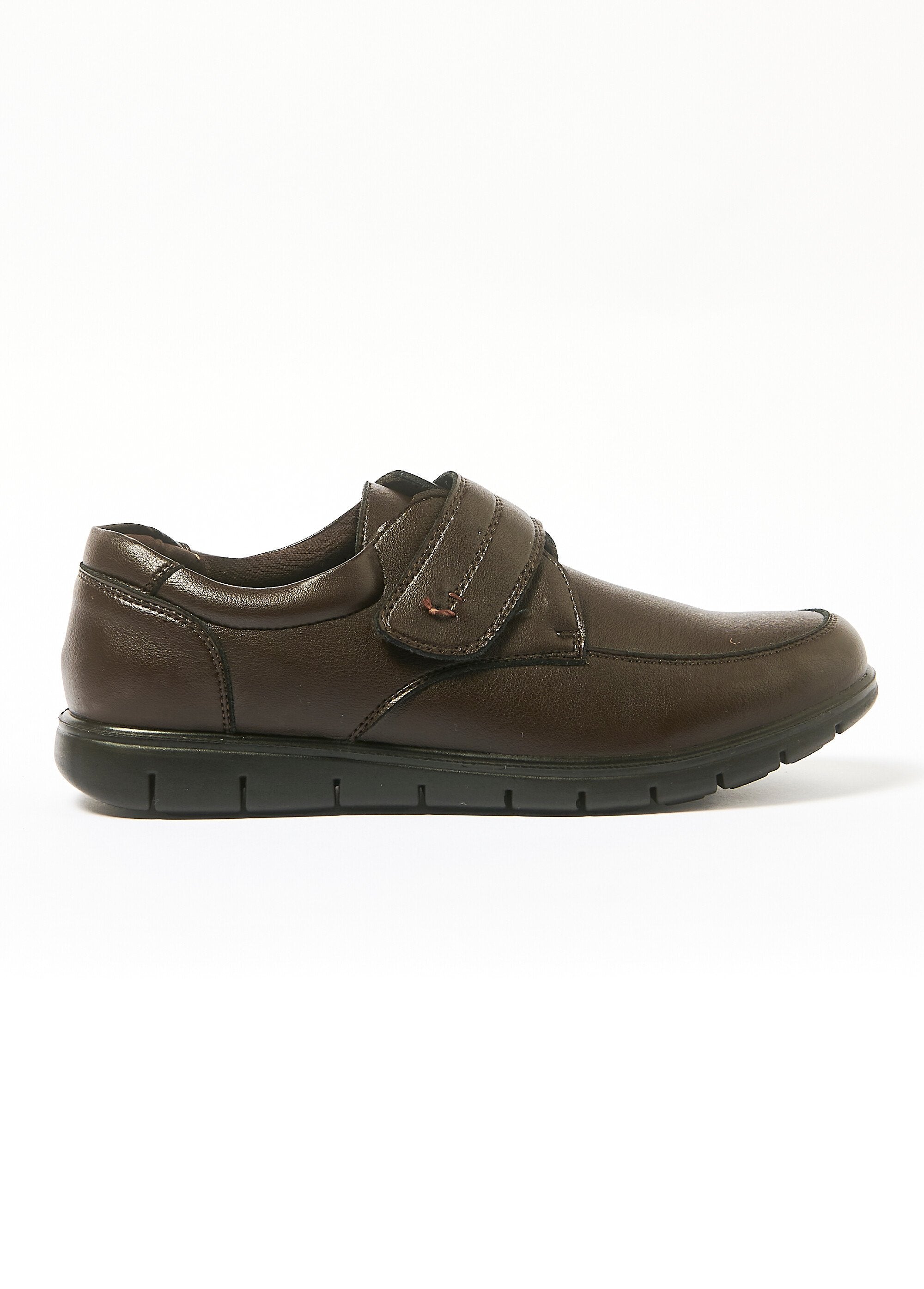 Chaussures_derbys_antidérapantes_avec_scratchs_Marron_DR1_slim