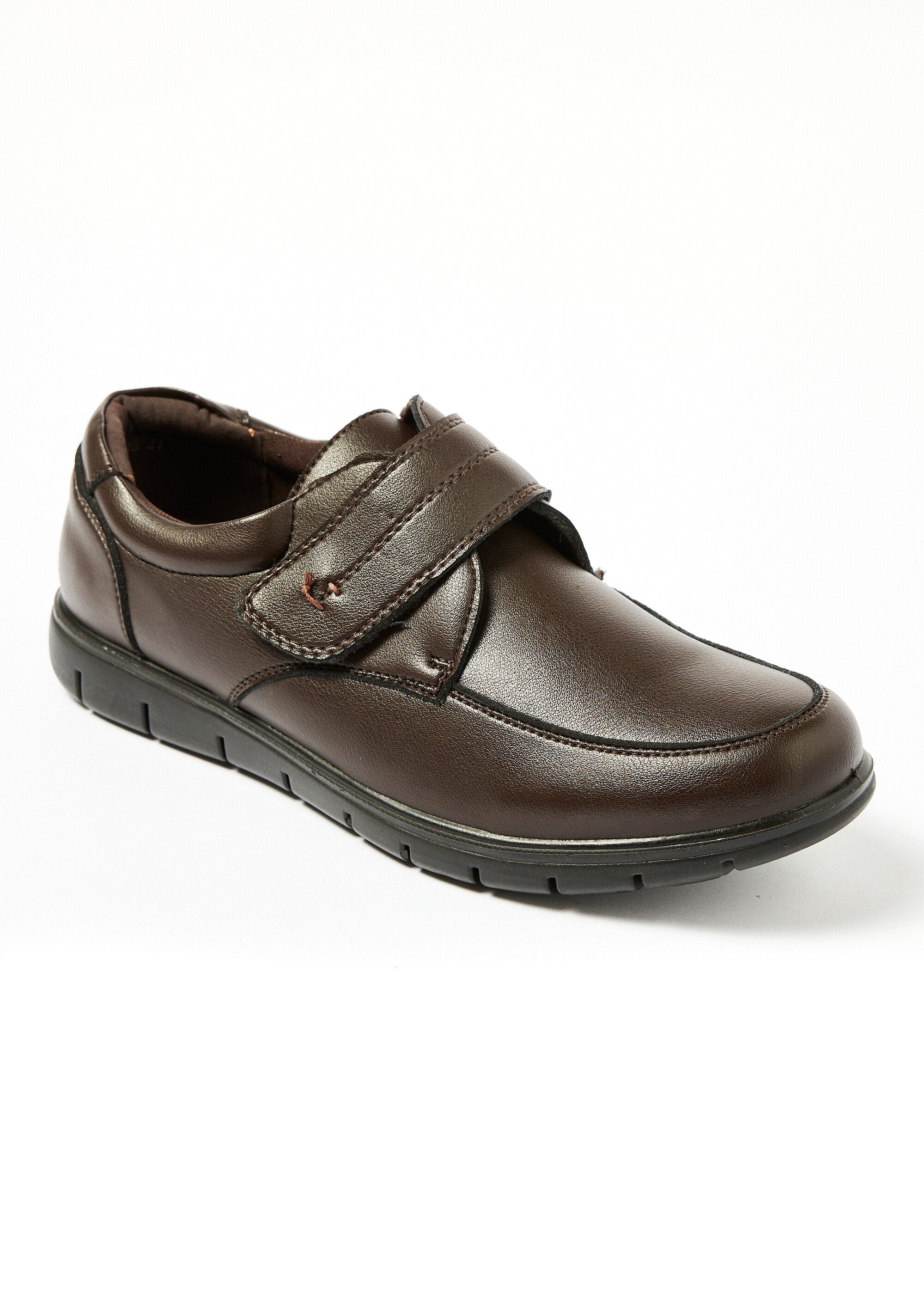 Chaussures_derbys_antidérapantes_avec_scratchs_Marron_FA1_slim