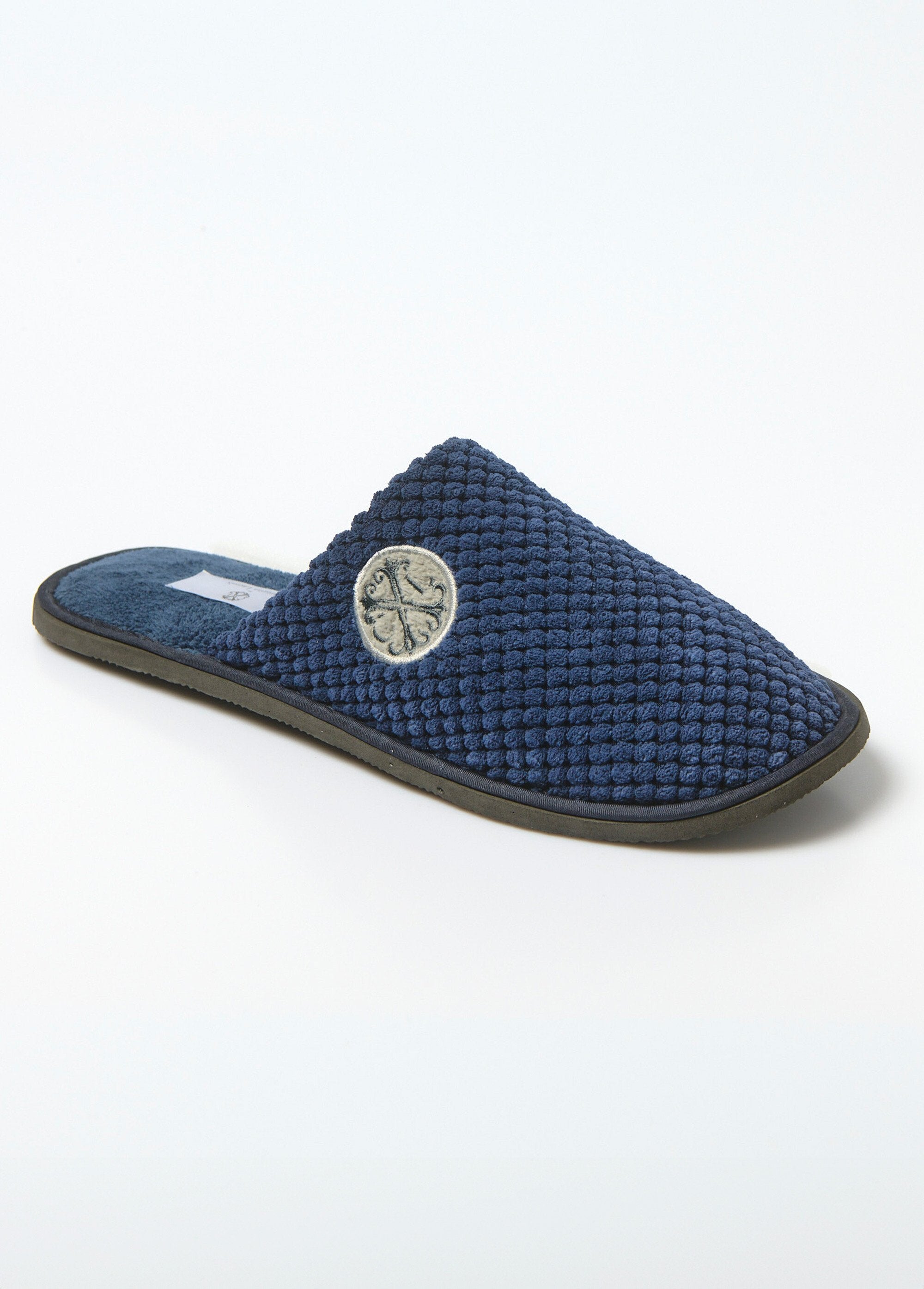 Chaussons_mules_éponge_texturées_Bleu_FA1_slim