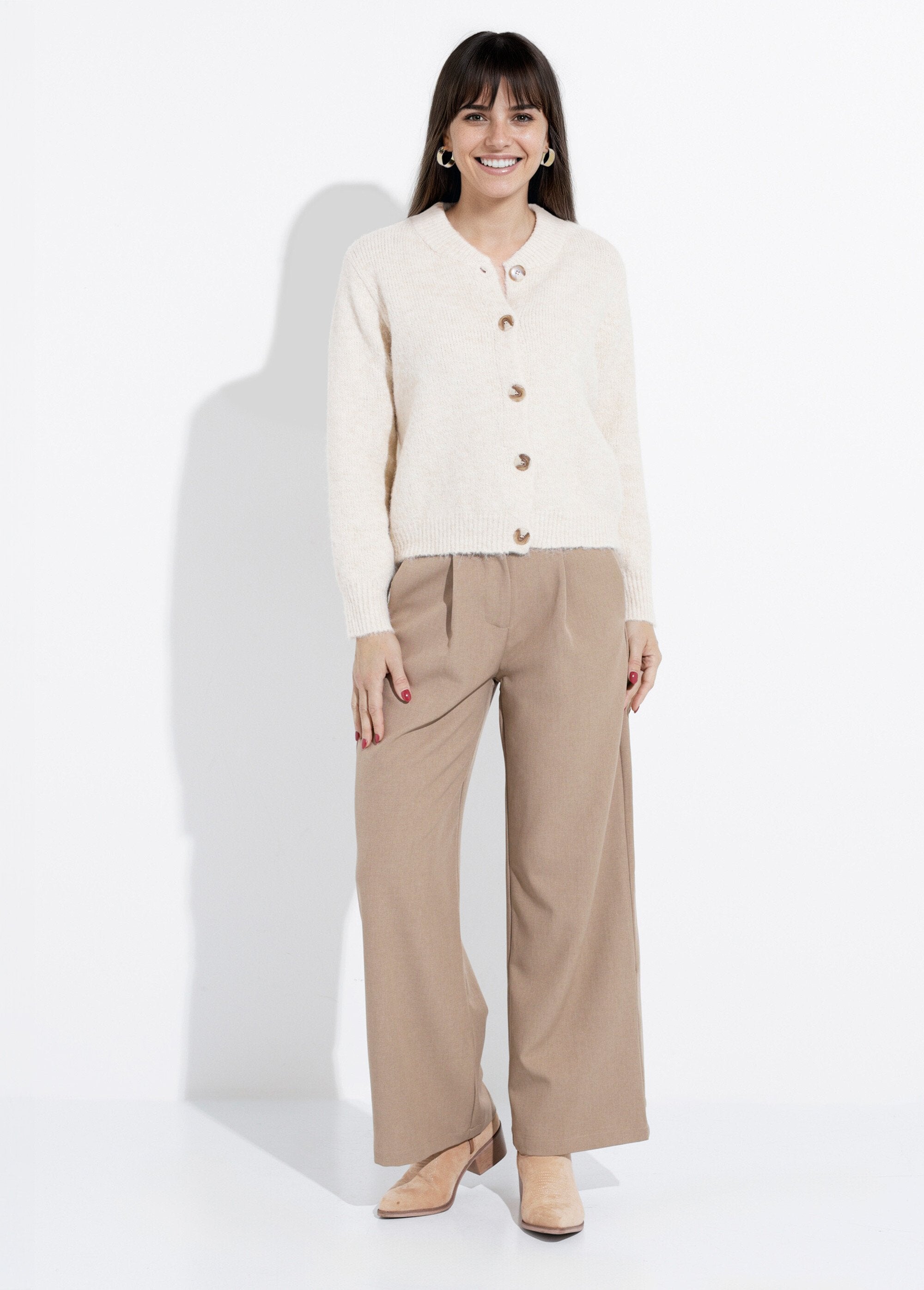 Gilet_en_maille_col_rond_fantaisie_Beige_SF1_slim