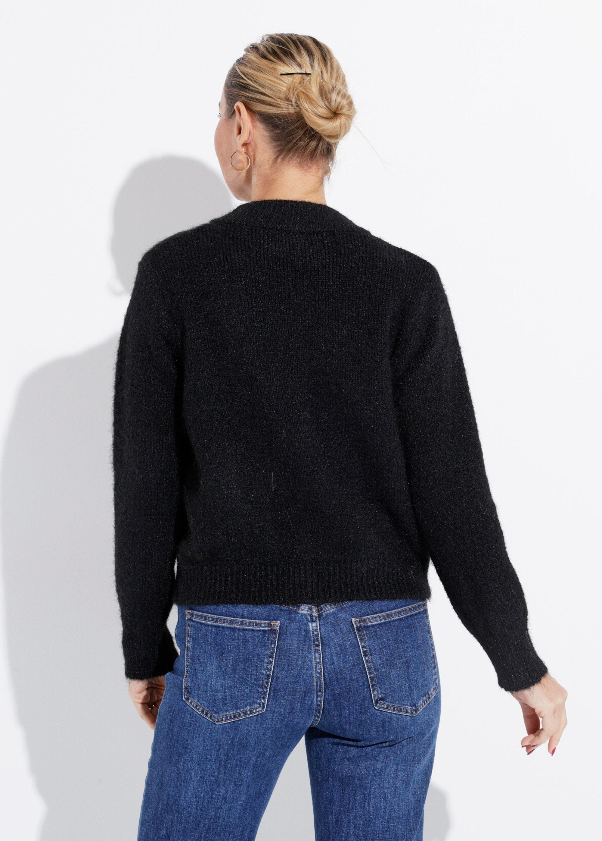 Gilet_en_maille_col_rond_fantaisie_Noir_DO1_slim