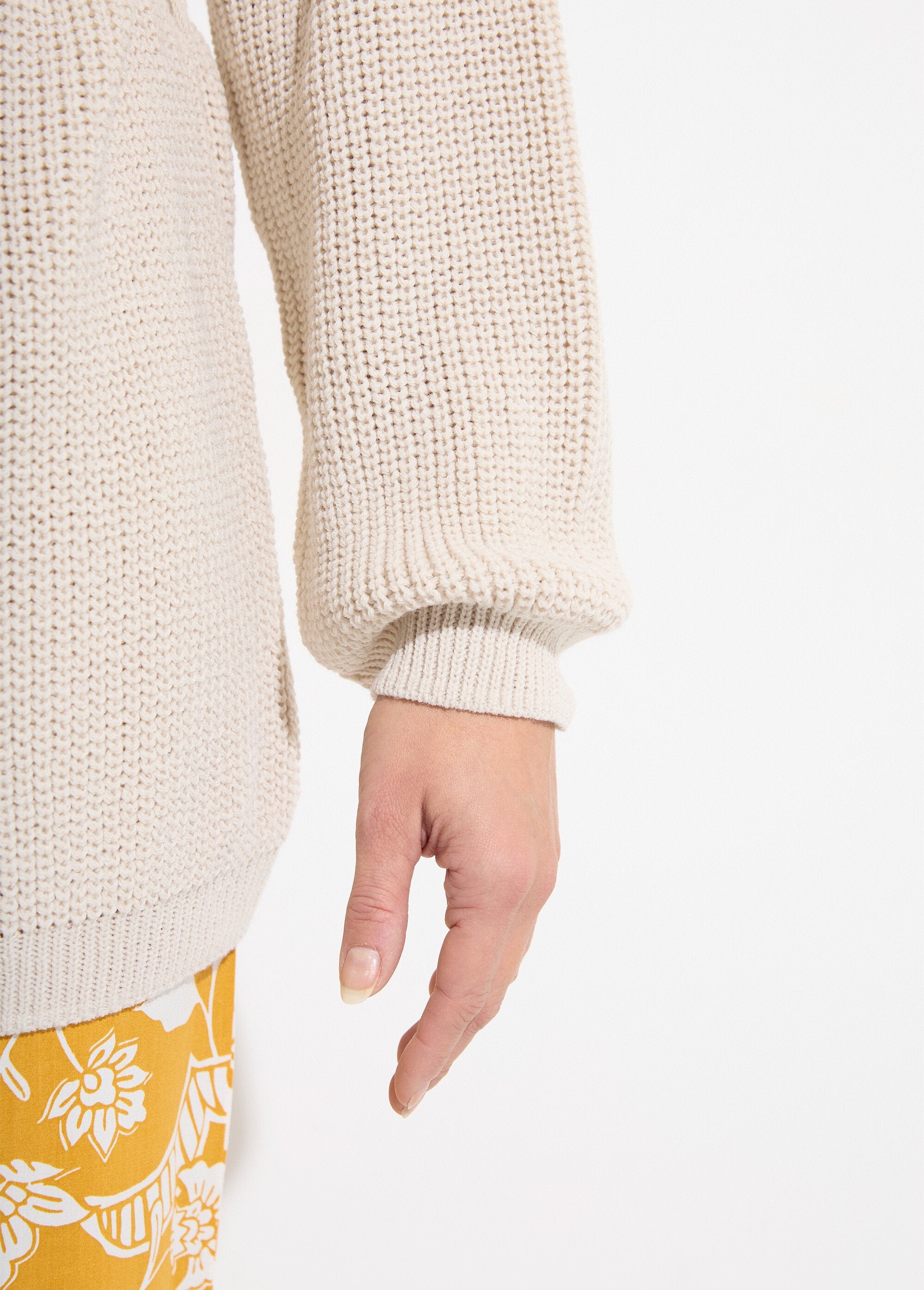 Gilet_long_uni_bord_à_bord_maille_perlée_Ficelle_DE3_slim