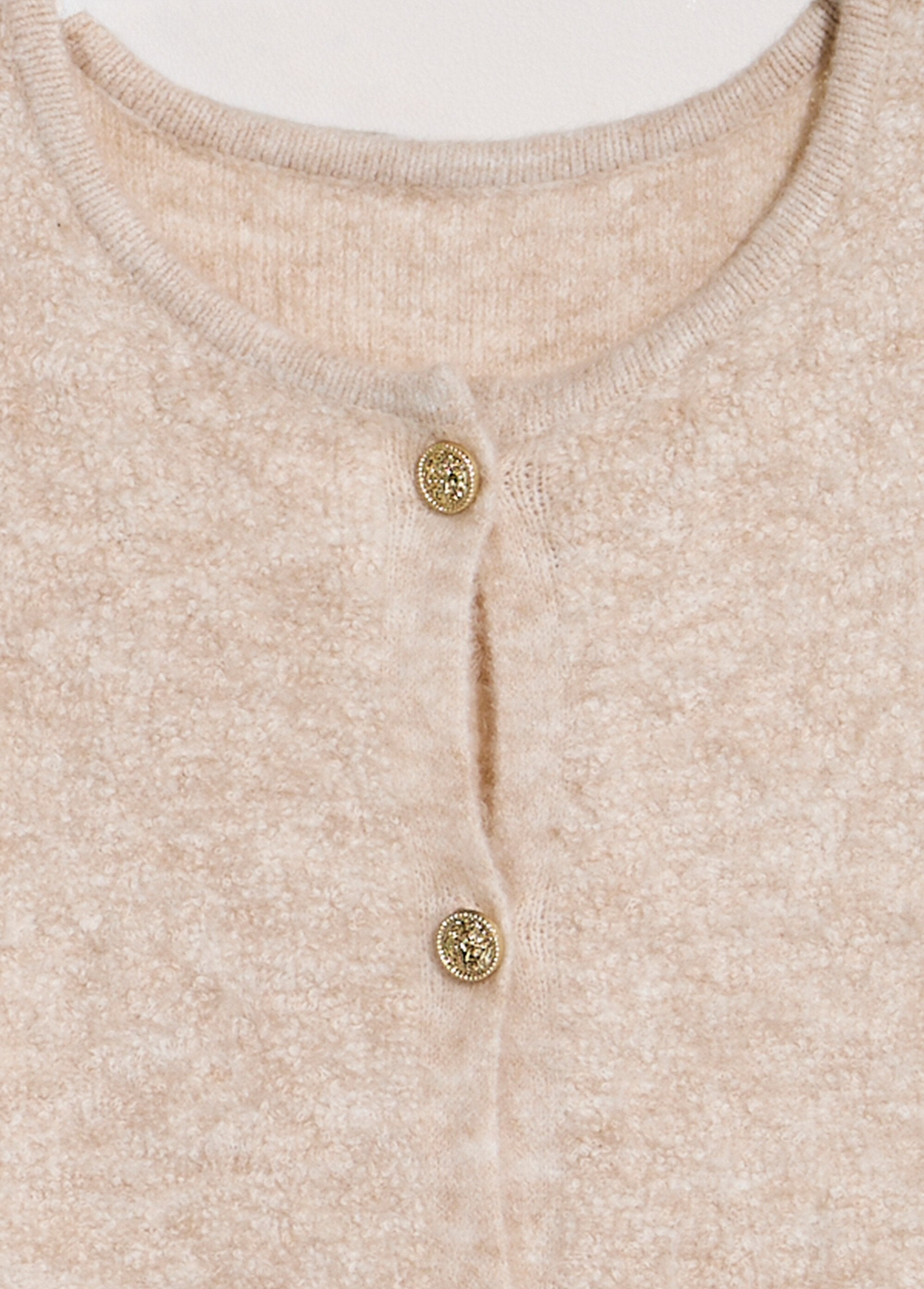 Sleeveless_vest_with_gold_buttons_and_bouclé_knit_Beige_DE1_slim