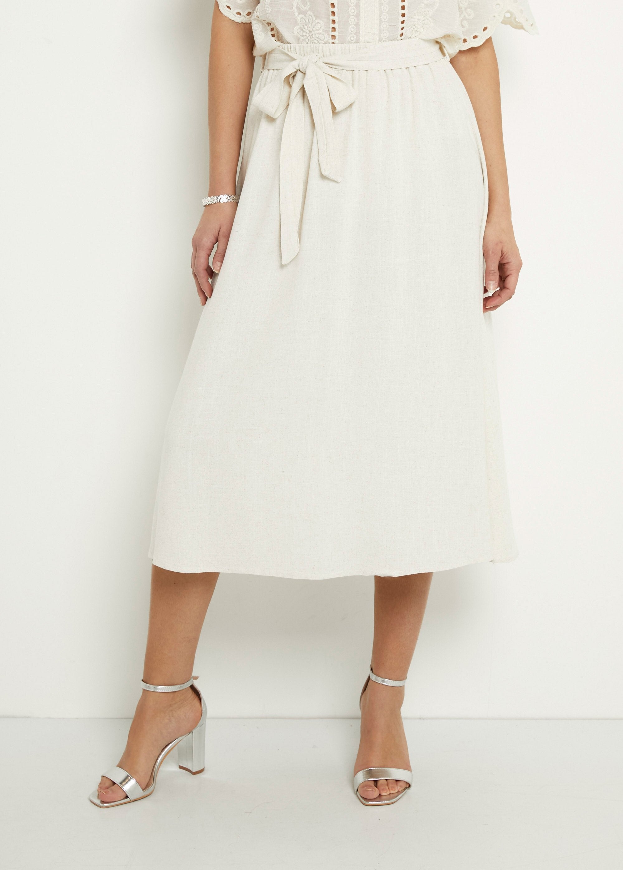 Linen_skirt_with_elasticated_waist_and_belt_Ecru_FA1_slim