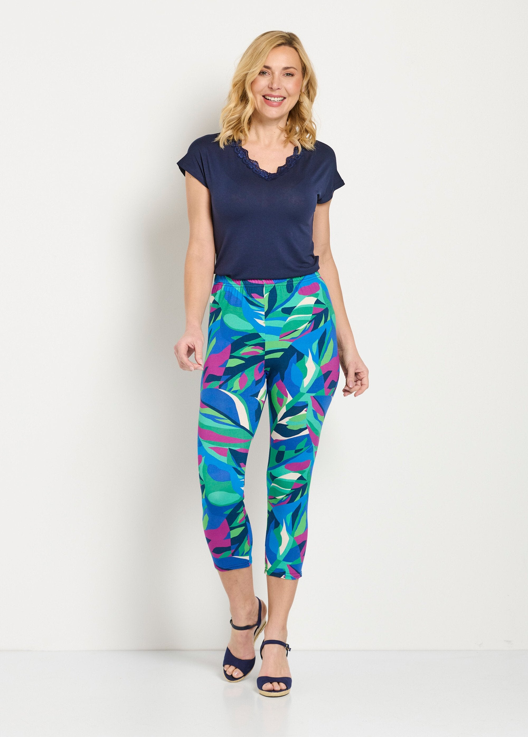 Stretchy_elasticated_waist_short_leggings_Multicolor_SF1_slim