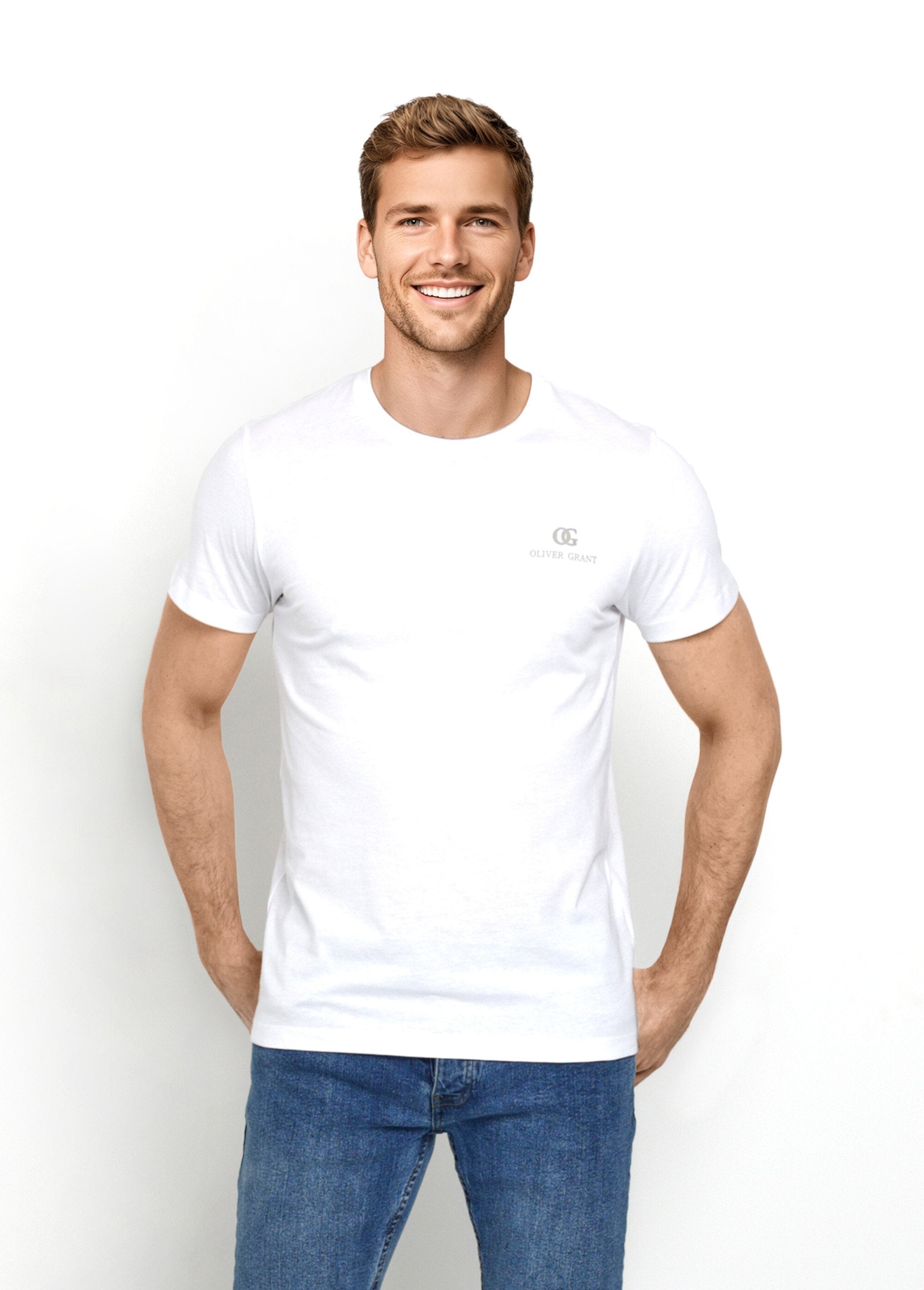 Light-colored_round_neck_short-sleeved_T-shirts_White_FA1_slim