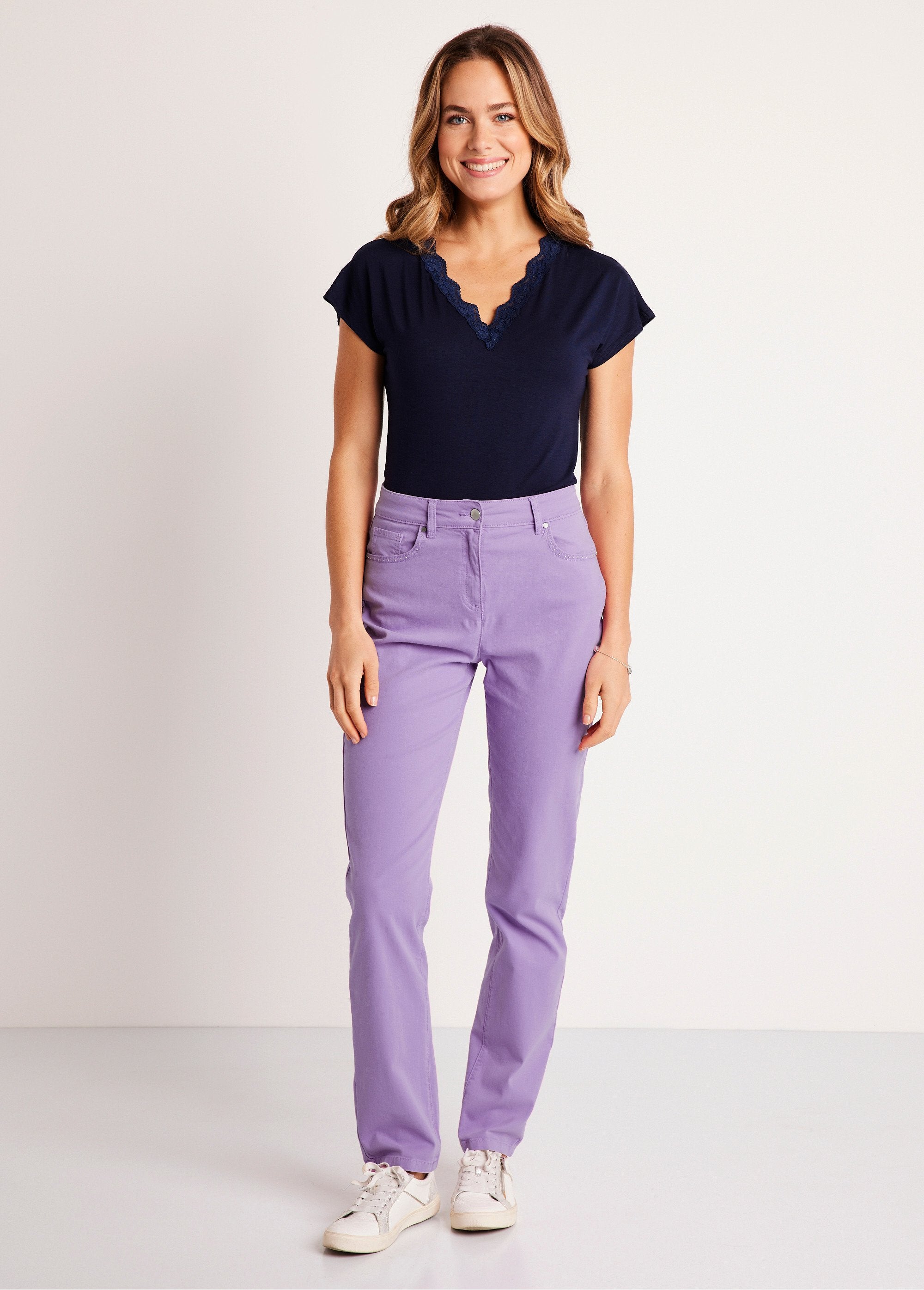 Stretch_cotton_5-pocket_straight_pants_Purple_SF1_slim