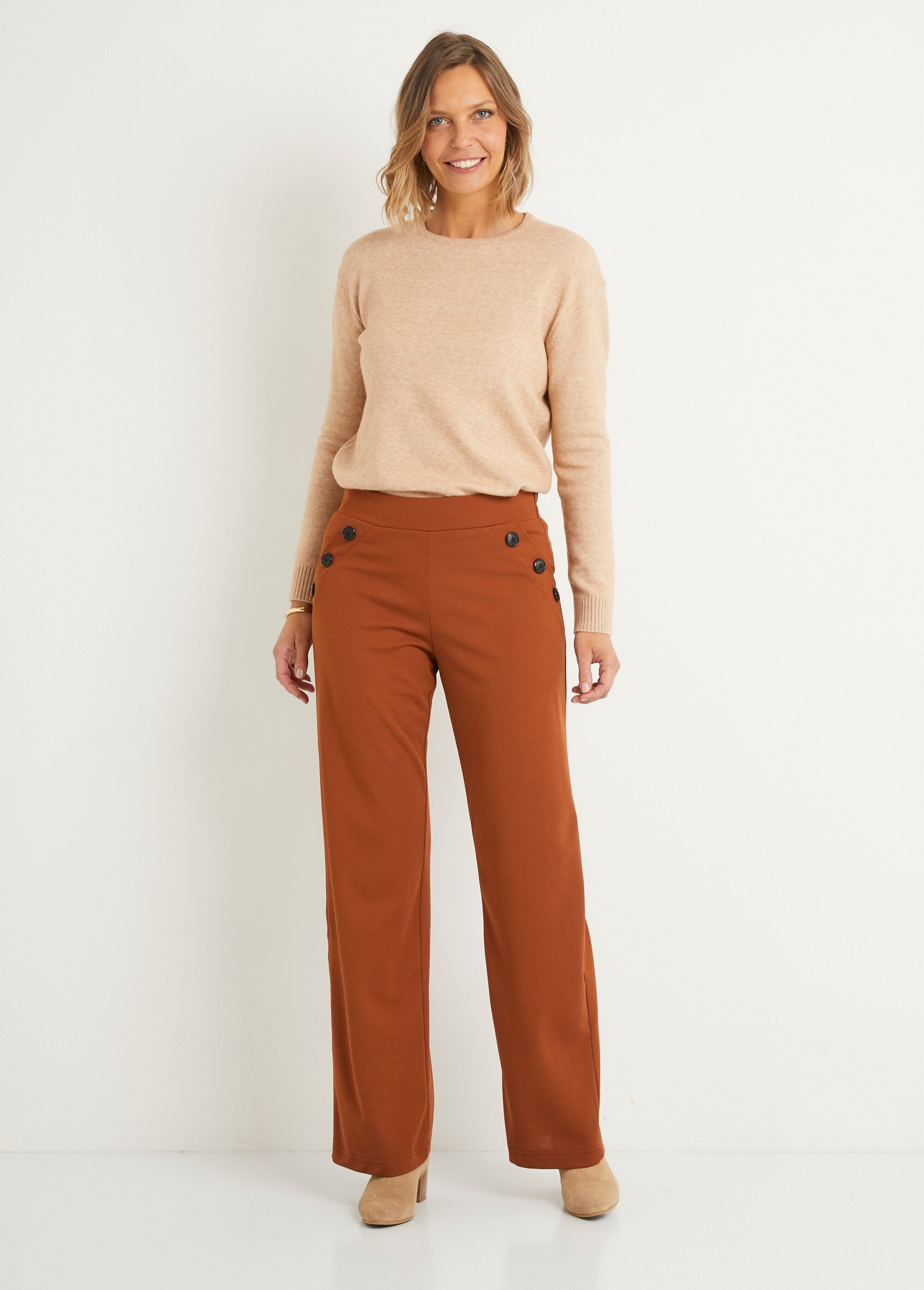 Semi-elasticated_wide-leg_pants,_plain_camel_SF1_slim