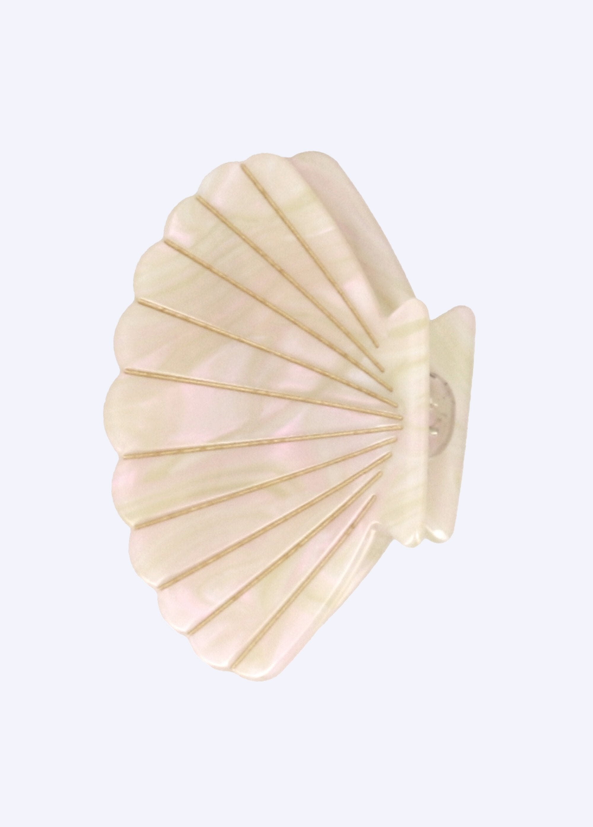 Pearlescent_hair_clip,_seashell_shape_Beige_FA1_slim