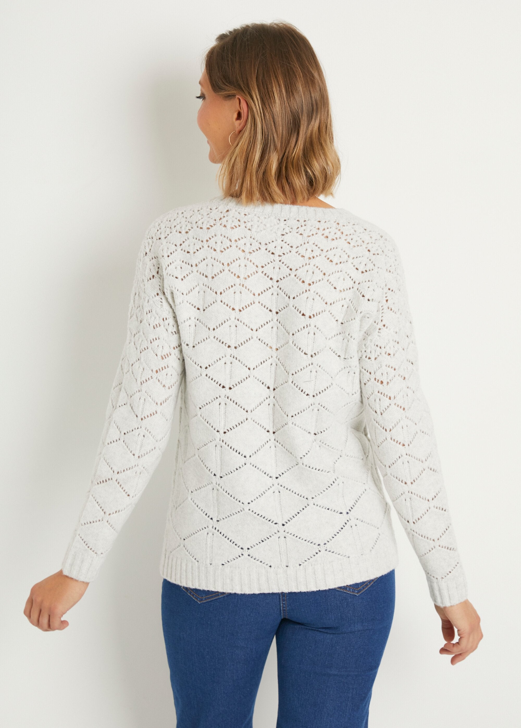 Openwork_short_sweater,_round_neck,_long_sleeves_Gray_DO1_slim