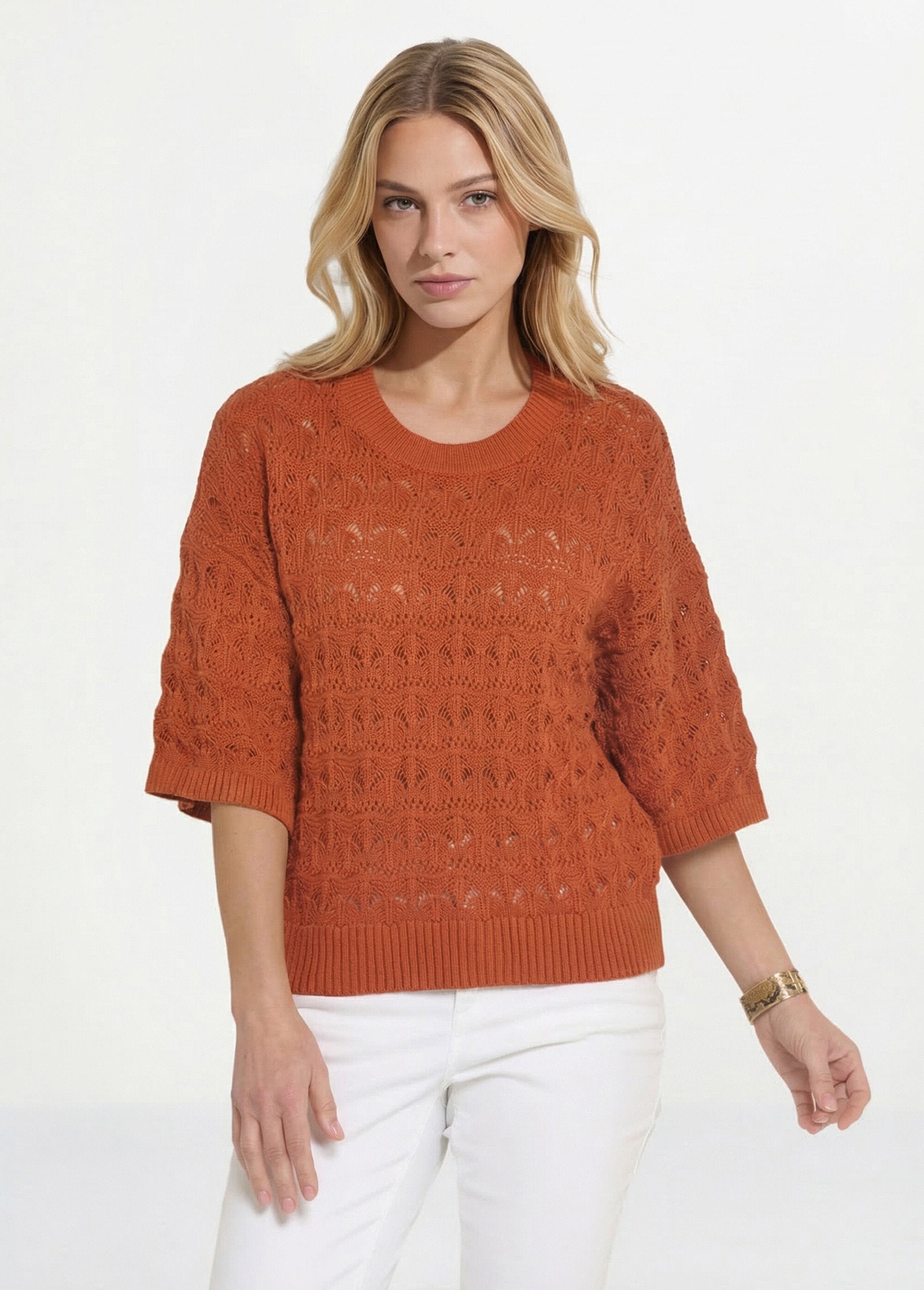 Short-sleeved_openwork_knit_sweater_Paprika_FA1_slim