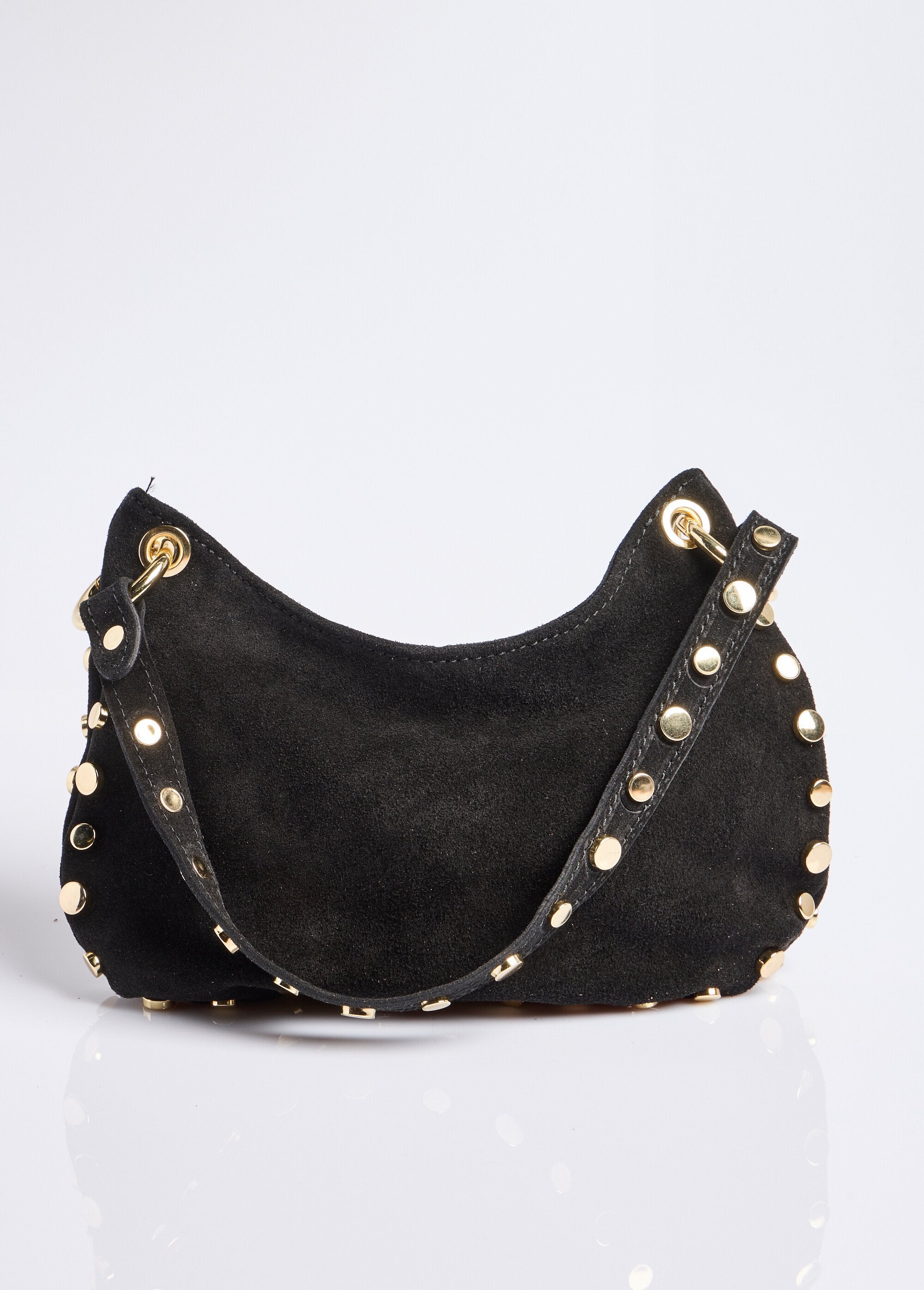 Sac_daim_porté_épaule_avec_clous_métal_Noir_FA1_slim
