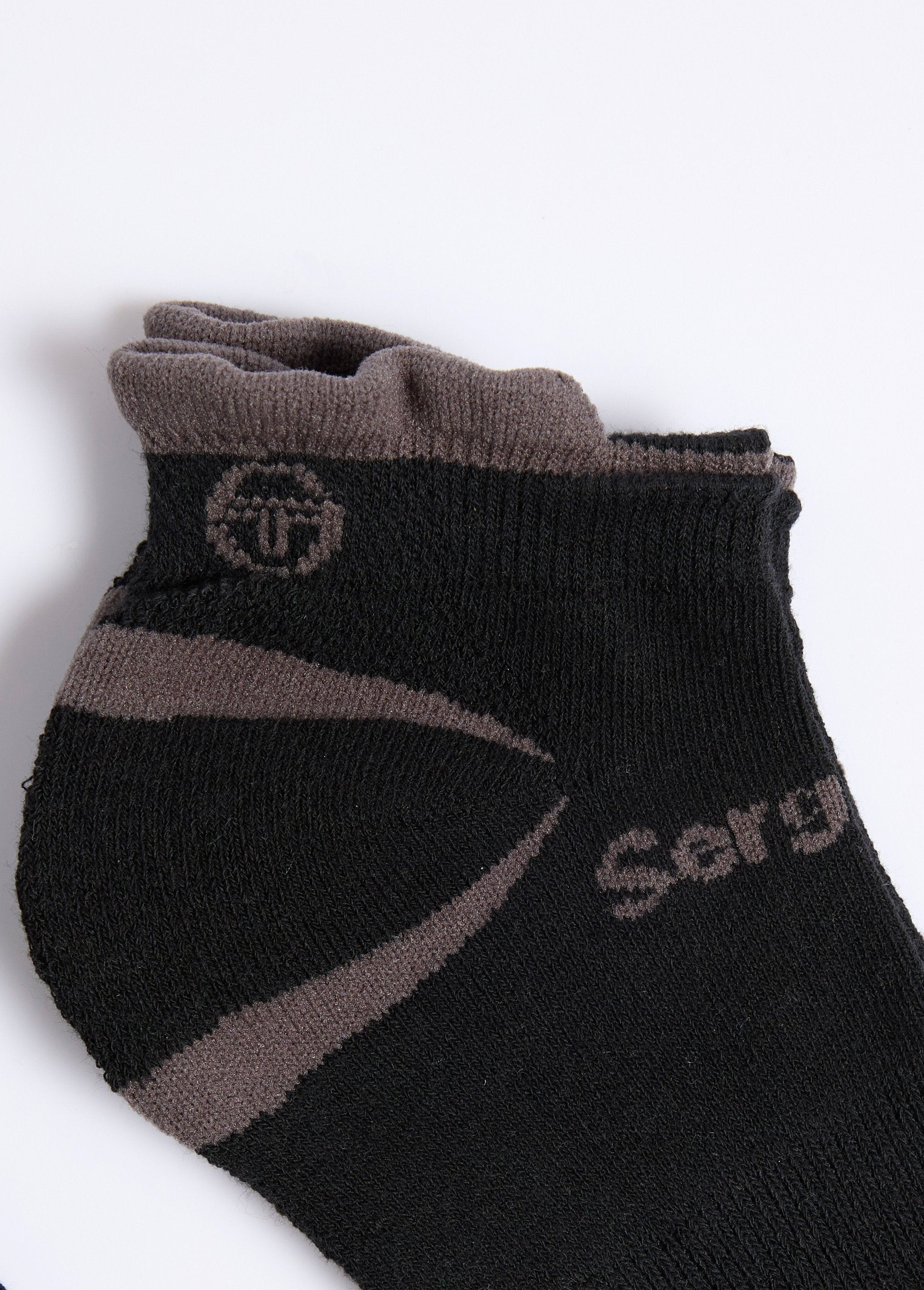 Lot_de_2_Socquettes_de_sport,_clair_Noir_DE2_slim