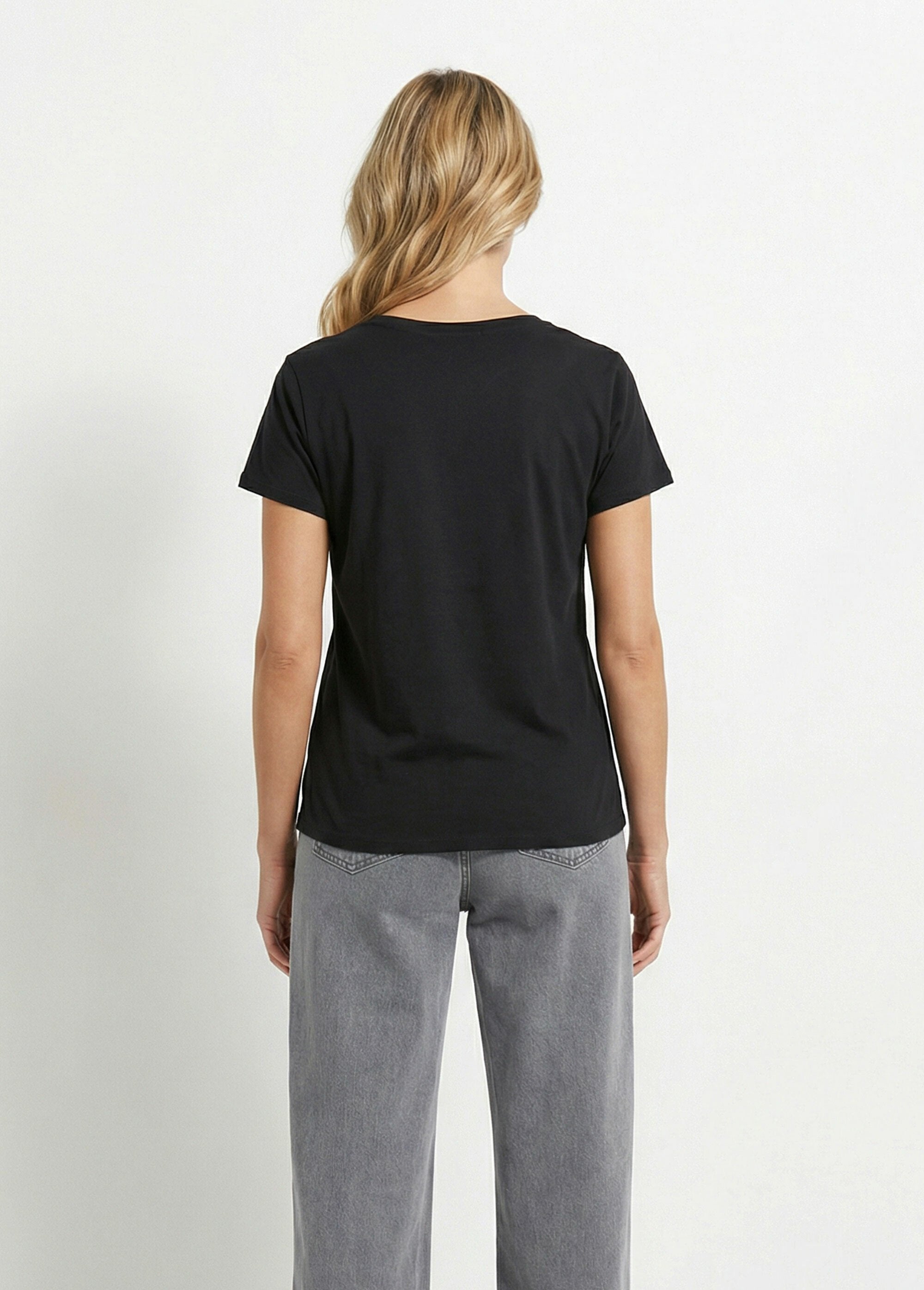 T-shirt_col_V_broderie_léopard_fluo_Noir_DO1_slim