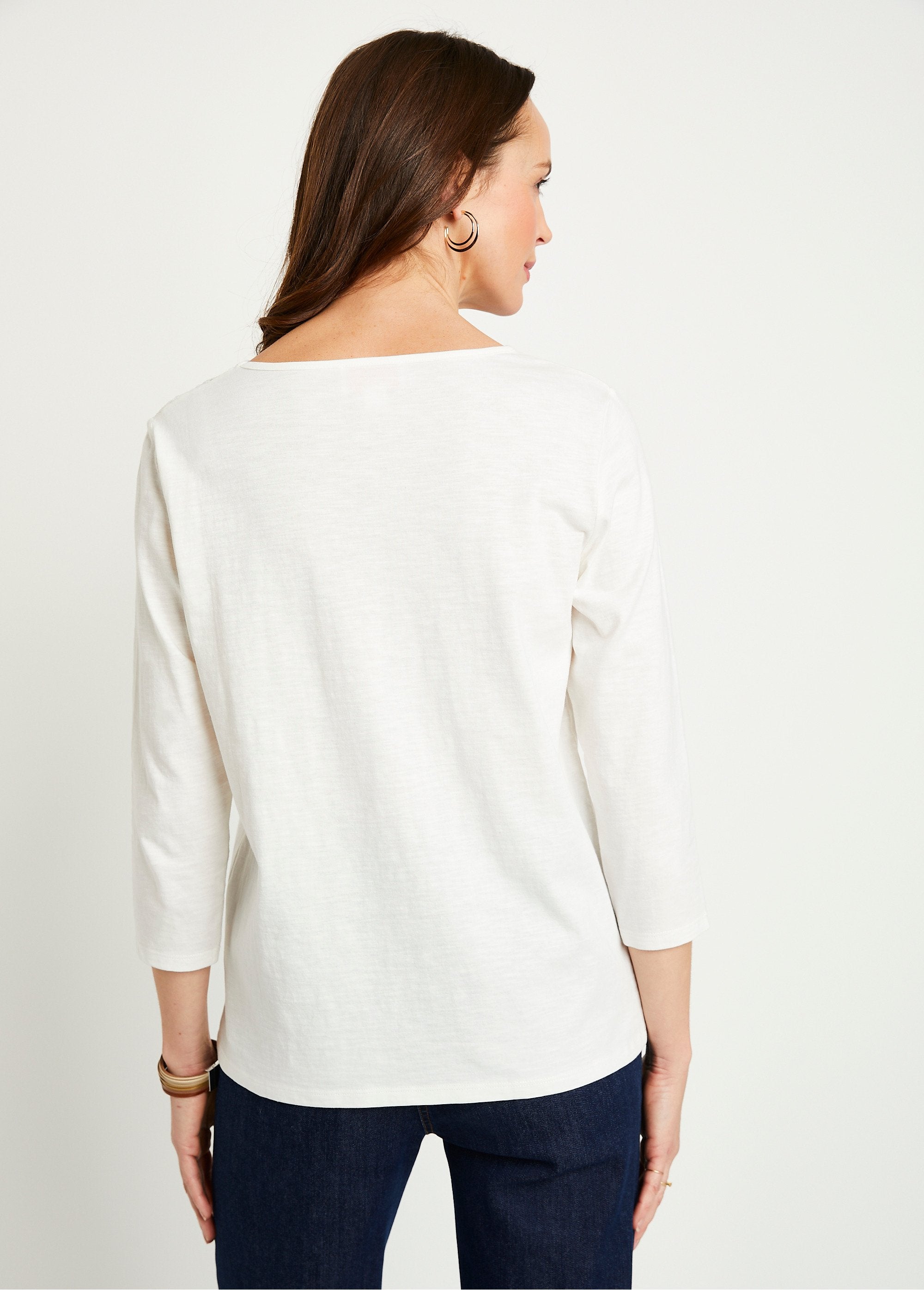 Cotton_and_lace_3/4_sleeve_t-shirt_White_DO1_slim