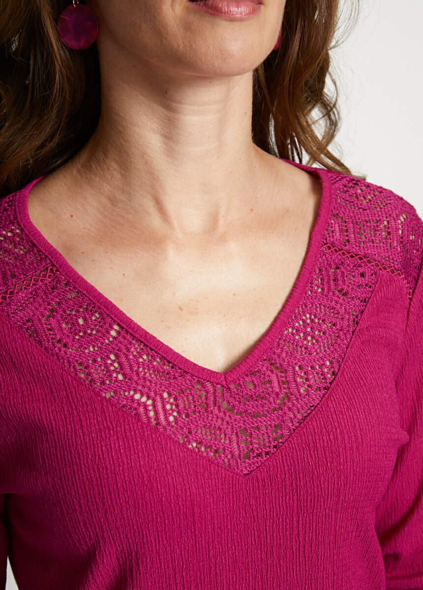 3/4_sleeve_lace_t-shirt_Cassis_DE3_slim