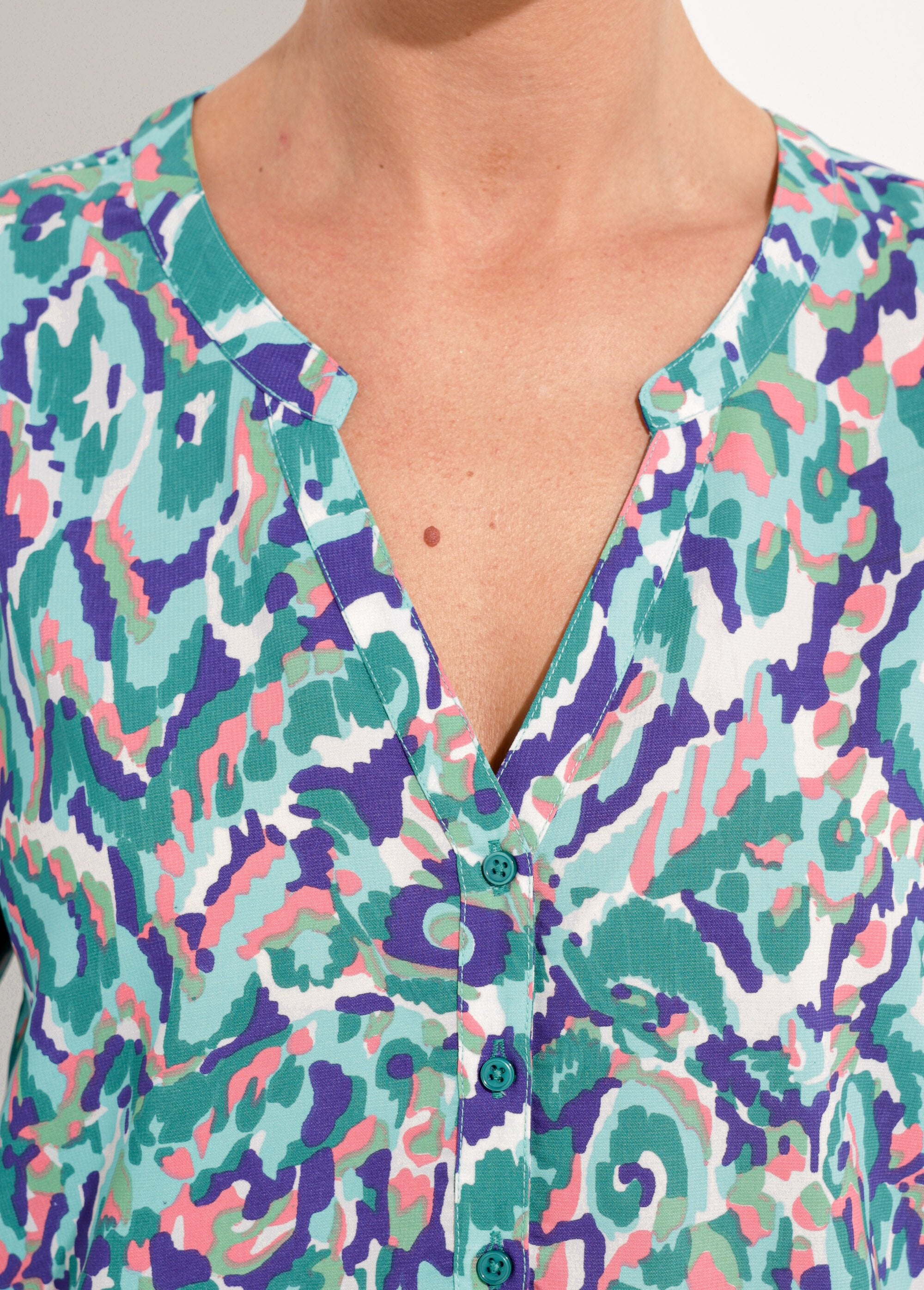 Tunique_ample_longue_imprimée_manches_3/4_Imprime_vert_DE1_slim