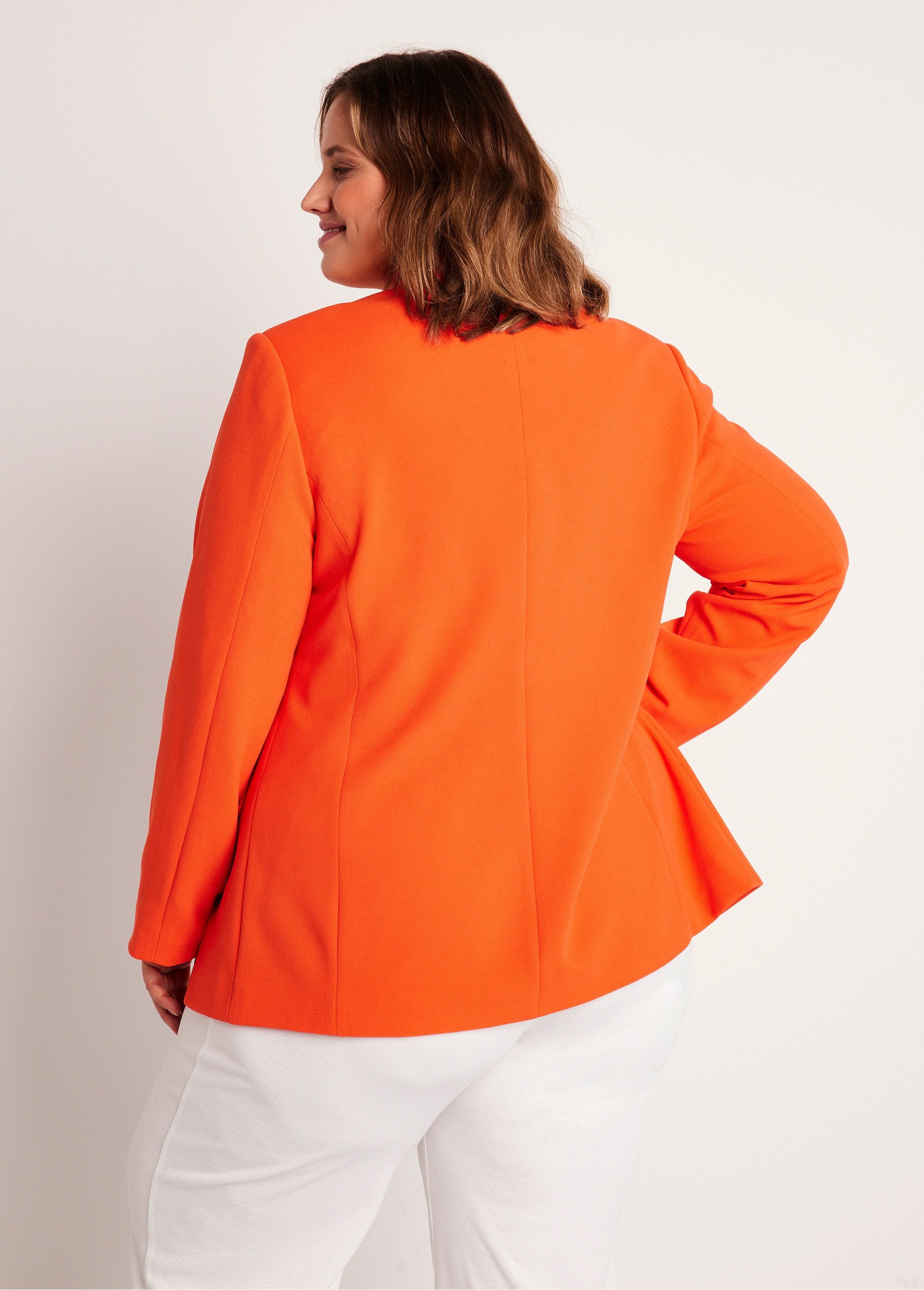 Straight_cut_plain_knit_blazer_jacket_Orange_DO1_curvy